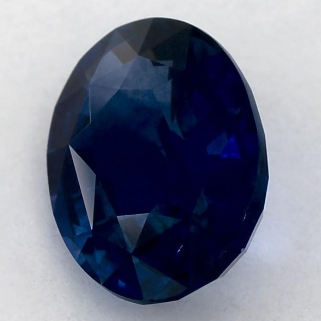 Donna 2.04 carati di zaffiro blu ovale sfuso in vendita