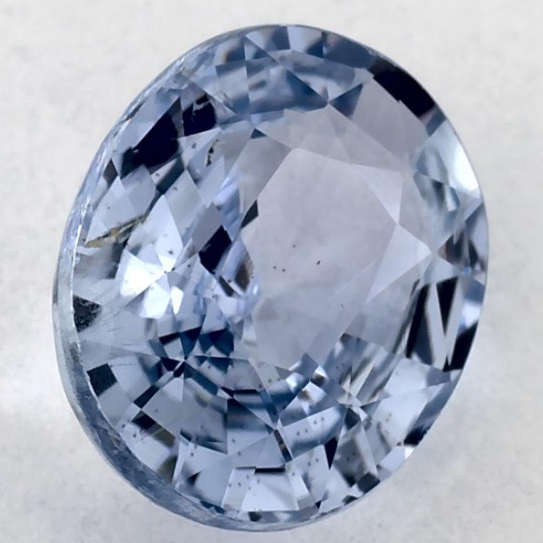 2.04 carati di zaffiro blu ovale sfuso in vendita 2