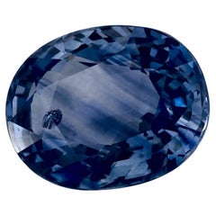 2.04 qt Zafiro Azul Oval Gema Suelta