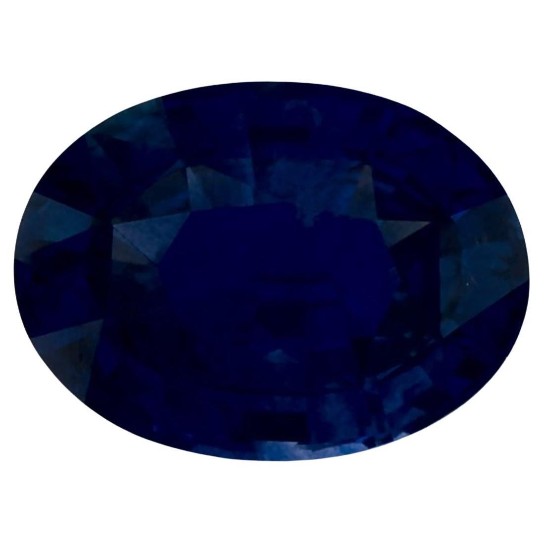 2.04 Karat Blauer Saphir Oval Loser Edelstein
