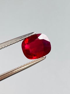 2.04 Ct GRS Certified Unheated Burma Ruby Pigeon Blood Color No heat