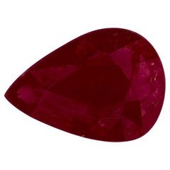 Used 2.04 Ct Ruby Pear Loose Gemstone
