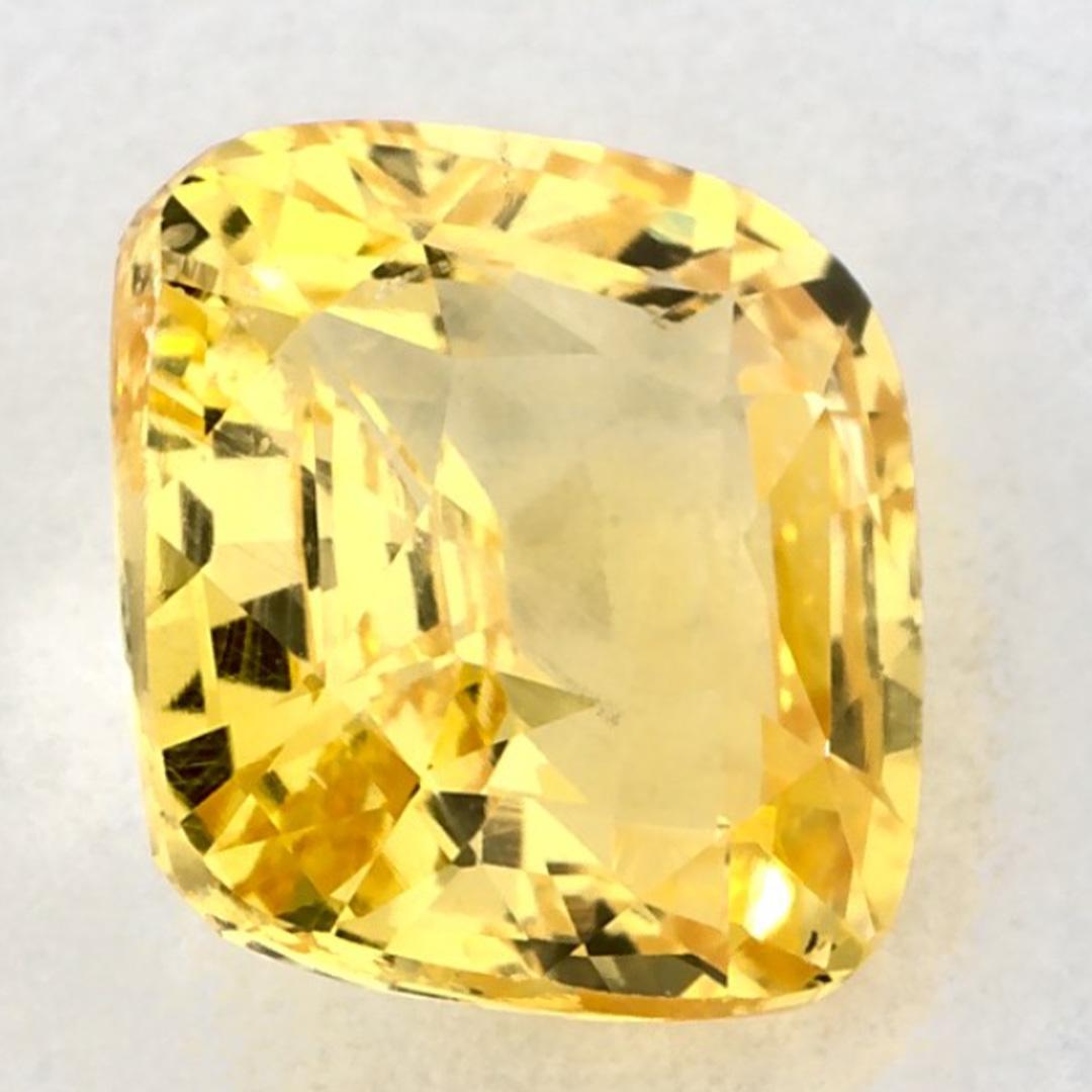 2.04 carati di zaffiro giallo a cuscino, gemma sciolta in vendita 1