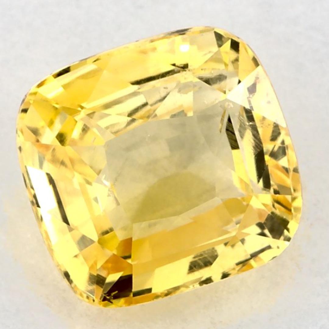 2.04 carati di zaffiro giallo a cuscino, gemma sciolta in vendita 2