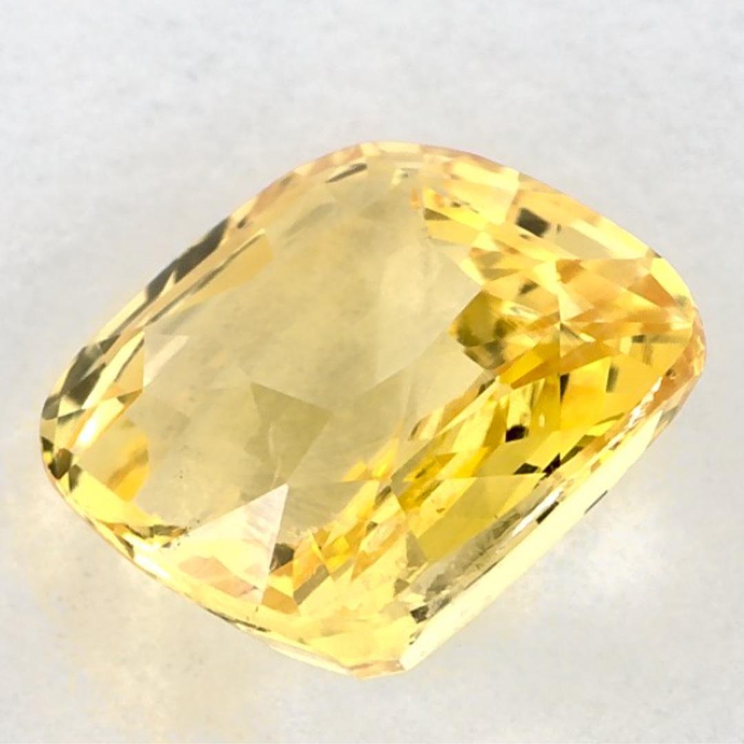 2.04 carati di zaffiro giallo a cuscino, gemma sciolta in vendita 3