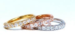 2.04 Natürliche Diamanten Stacking Bands 14kt Gold Mod*