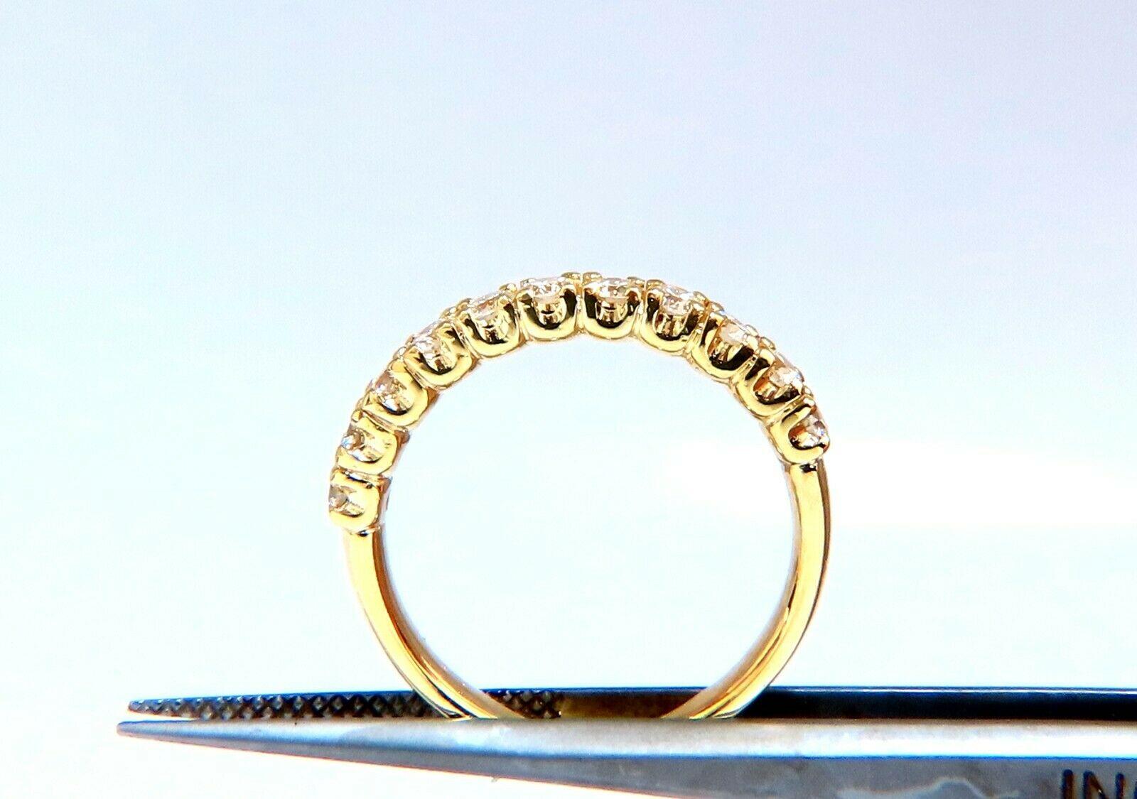 Round Cut 2.04 Natural Diamonds Stacking Bands 14kt Gold Mod For Sale