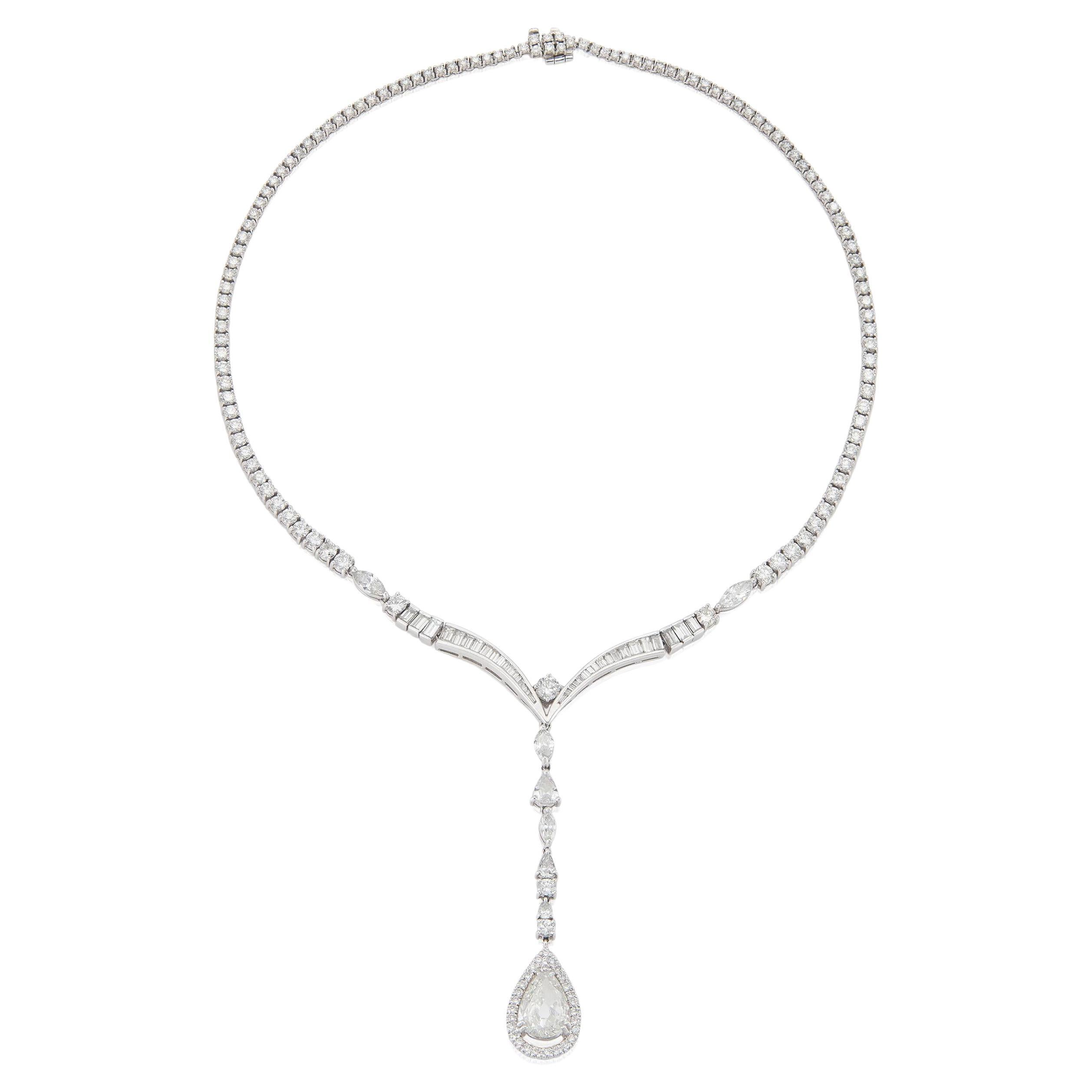 20.40 Carat Diamond Drop Necklace