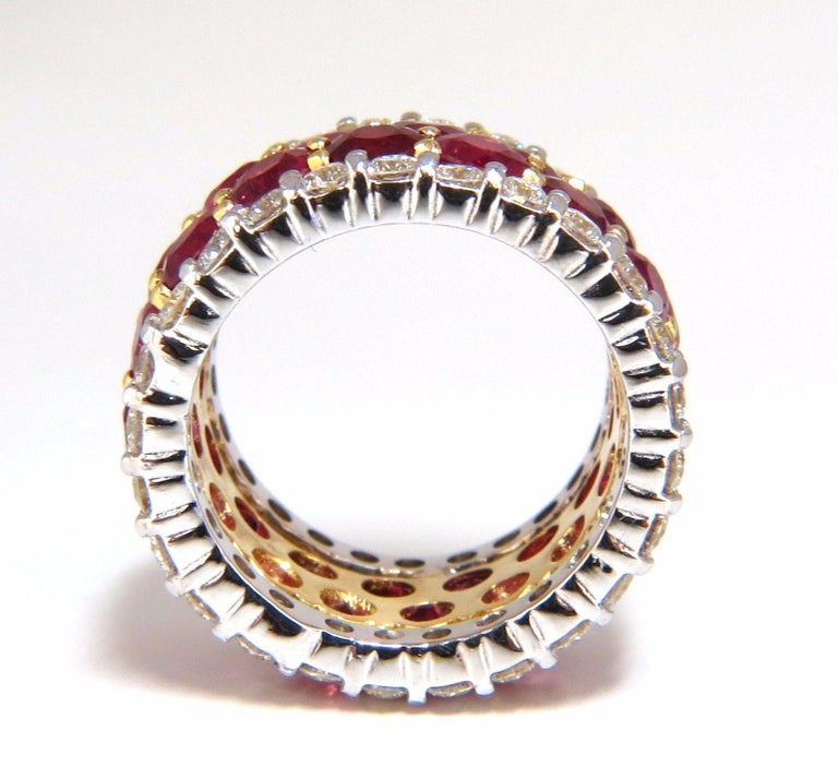 20.40 Carat Natural Ruby Diamonds Eternity Ring 18 Karat Natural Vivid