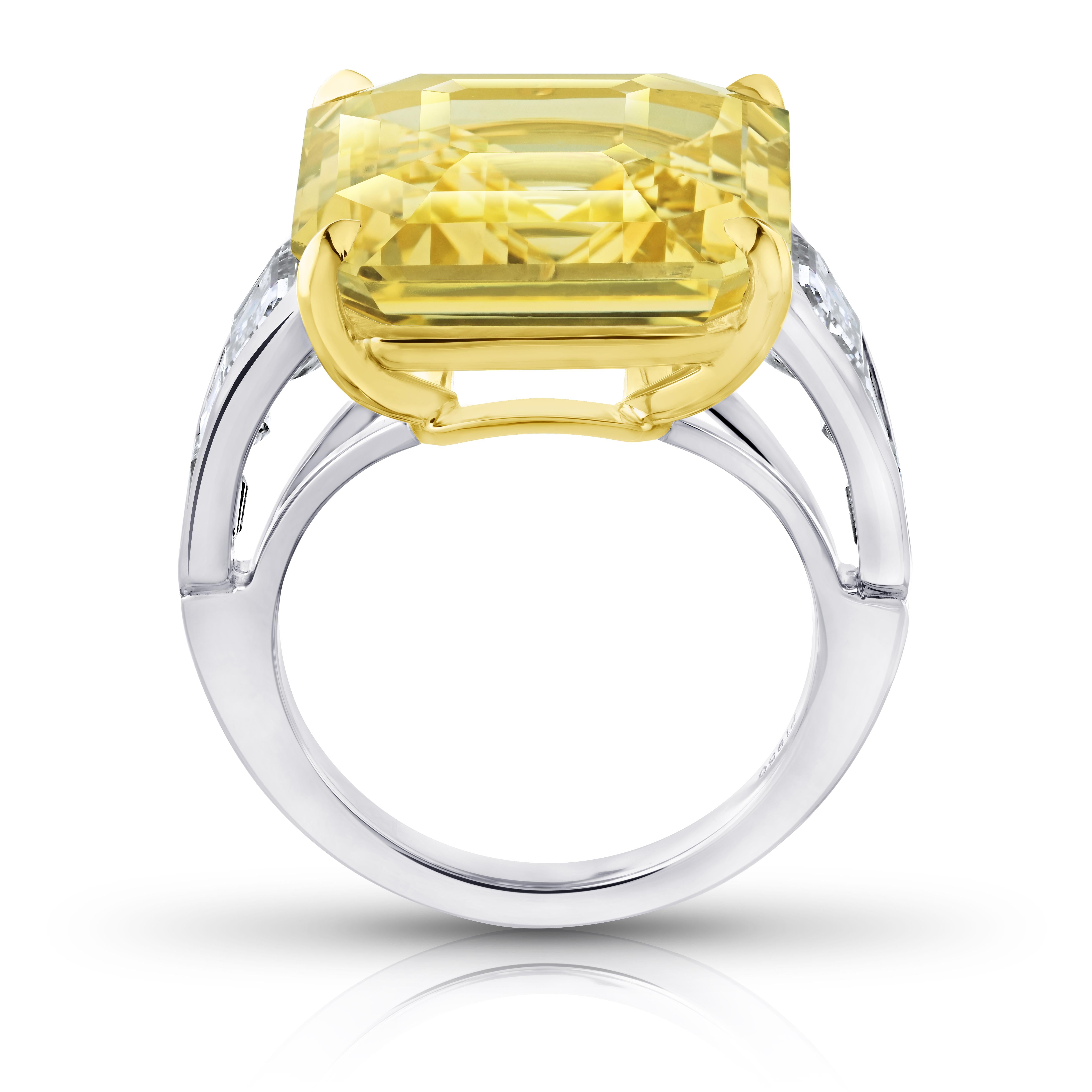 4 carat yellow sapphire ring