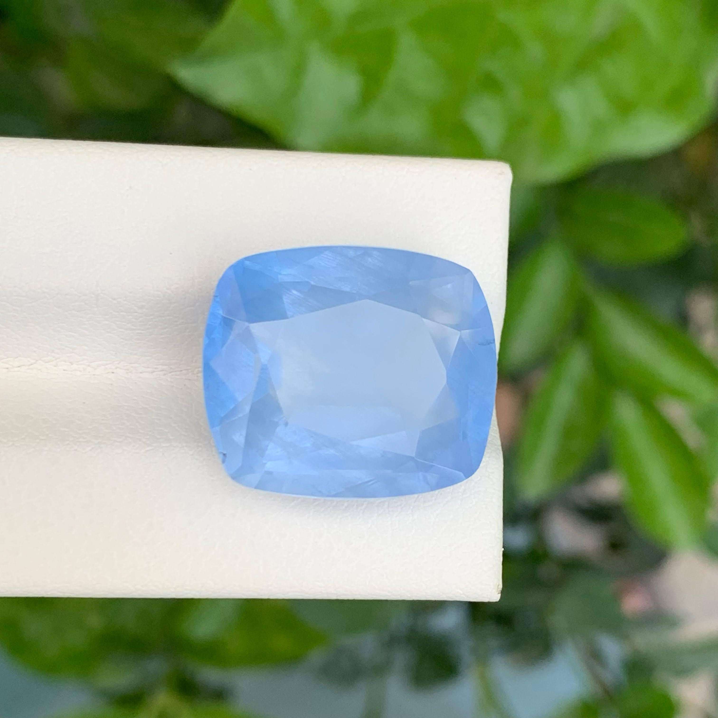 20,42 Karat GGI-zertifizierter Aquamarin im Kissenschliff Natürlicher pakistanischer Edelstein für Damen oder Herren im Angebot