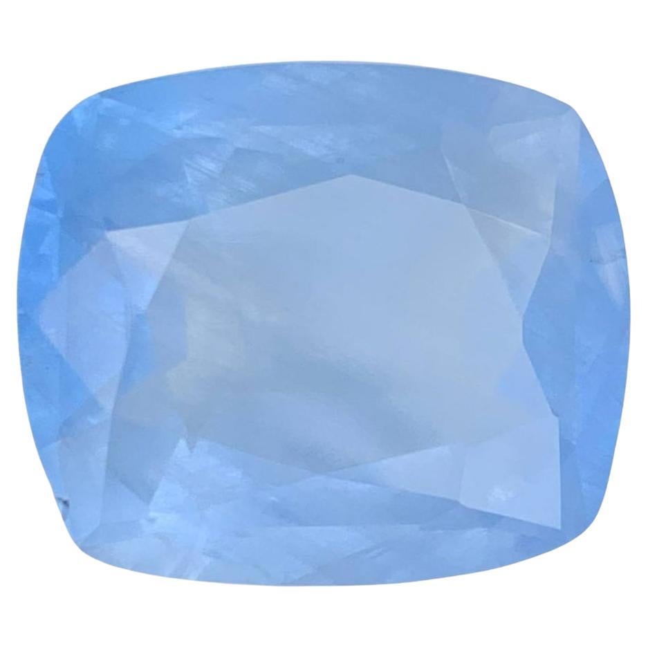20.42 carats GGI Certified Aquamarine Cushion Cut Natural Pakistani Gemstone (Aigue-marine certifiée taille coussin)
