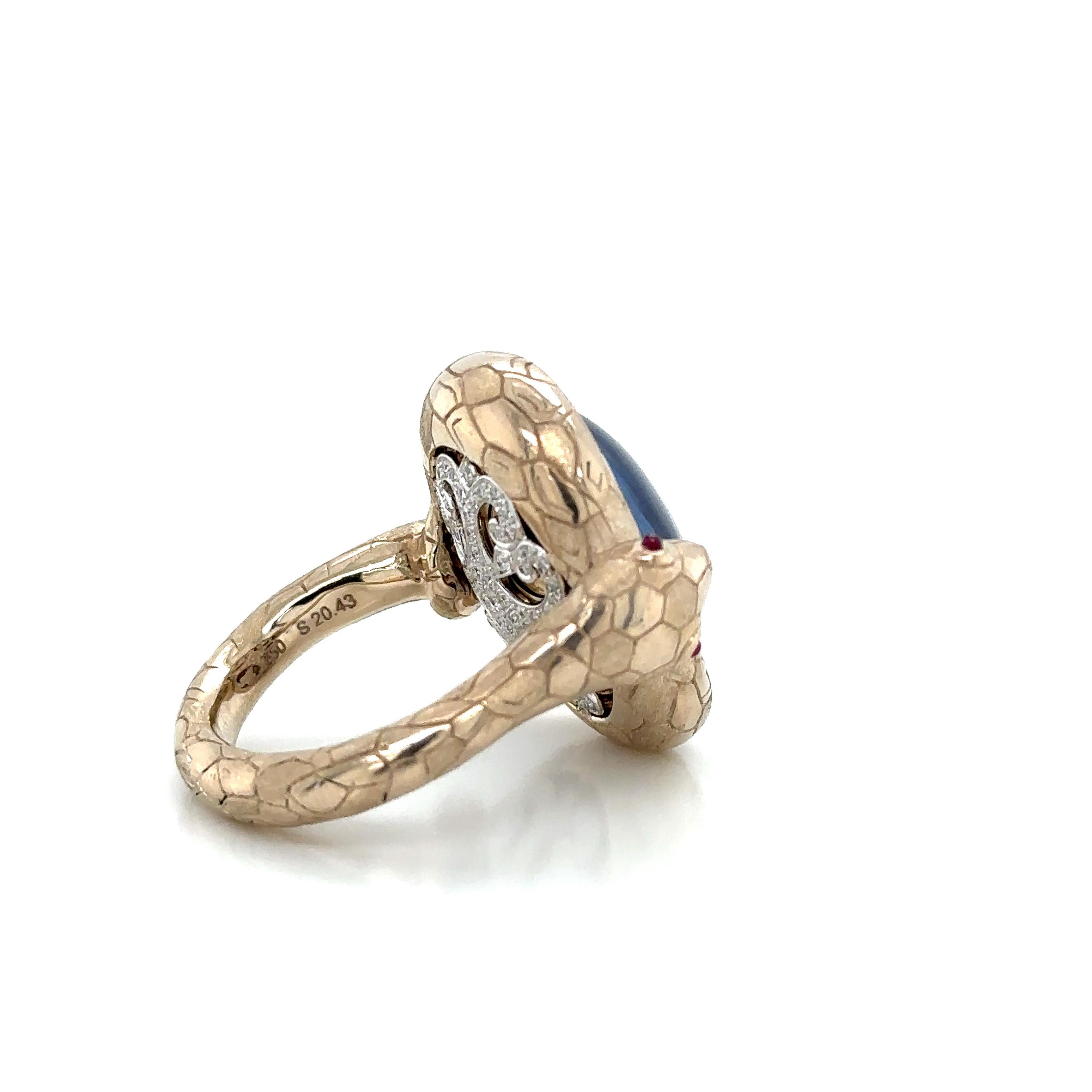 Women's or Men's 20.43 Carat Sapphire Ring For Sale