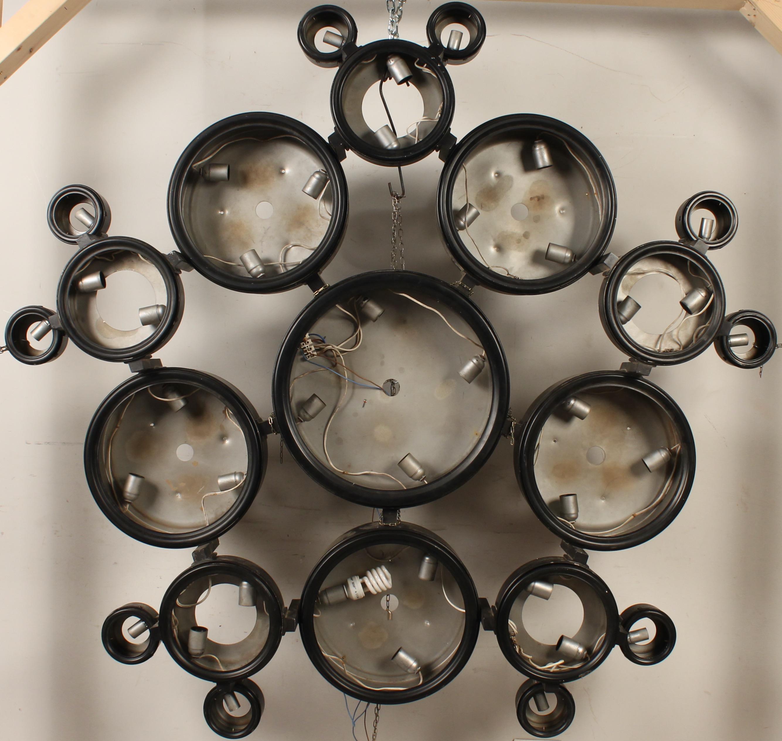 All original and extremely exclusive large 2045/b lamp by BBPR for Arteluce. Sticker is still present! In very good original condition coming from a foundation in Italy. This model is also documented in the literature. Don't hesitate to reach out if