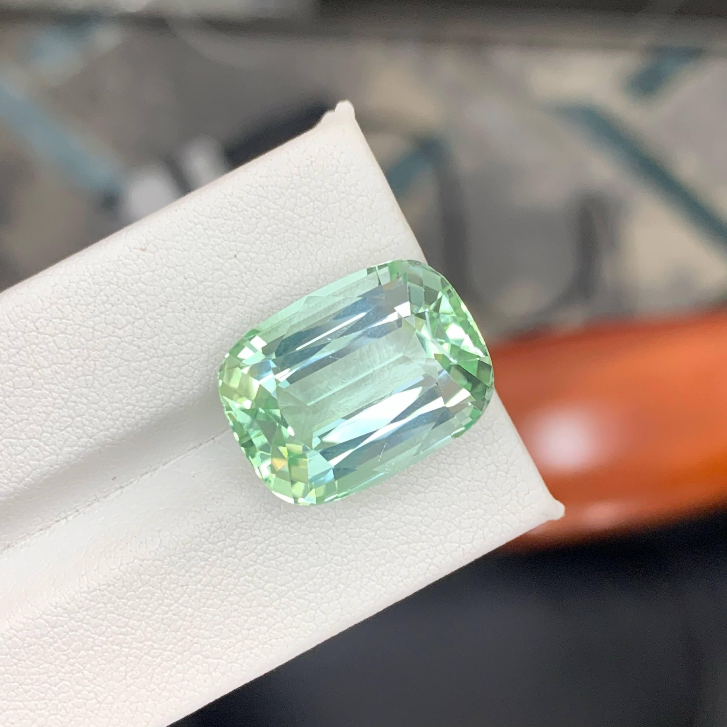 20,45 Karat Natürlicher loser hellgrüner Turmalin Cushion-Schliff Afrika Edelstein im Zustand „Neu“ im Angebot in Bangkok, TH