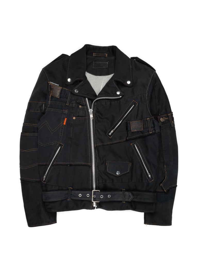 20471120 AW2000 Reconstructed Denim Rider Jacket at 1stDibs 