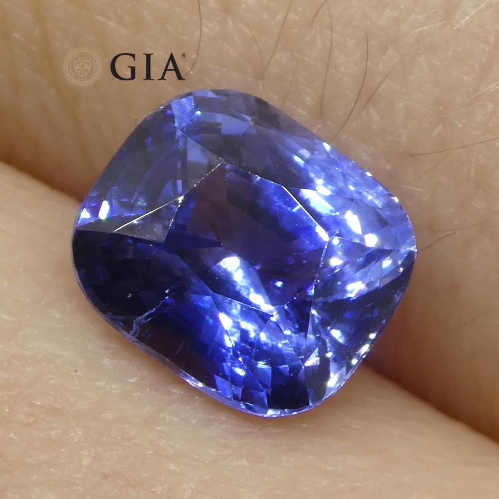 Zafiro azul en cojín de 2.04 ct Certificado GIA Sri Lanka 8