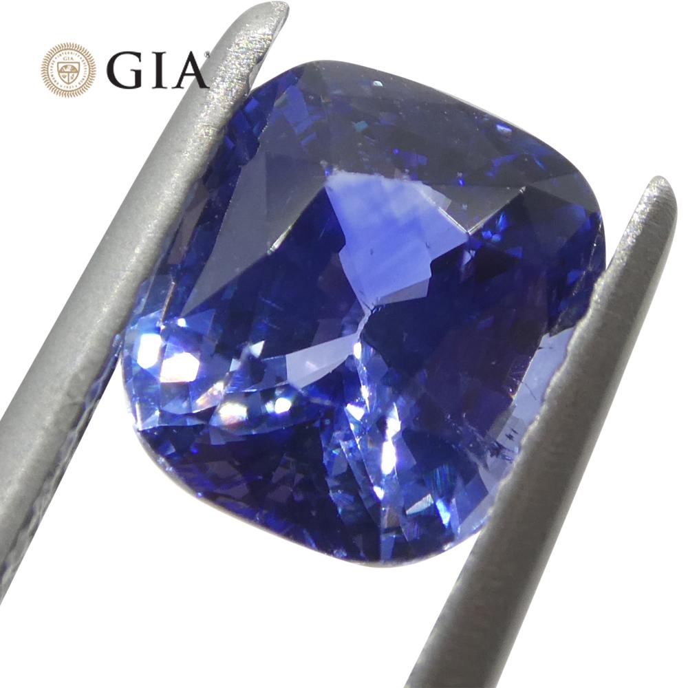 2.04ct Cushion Blue Sapphire GIA Certified Sri Lanka   In New Condition For Sale In Toronto, Ontario