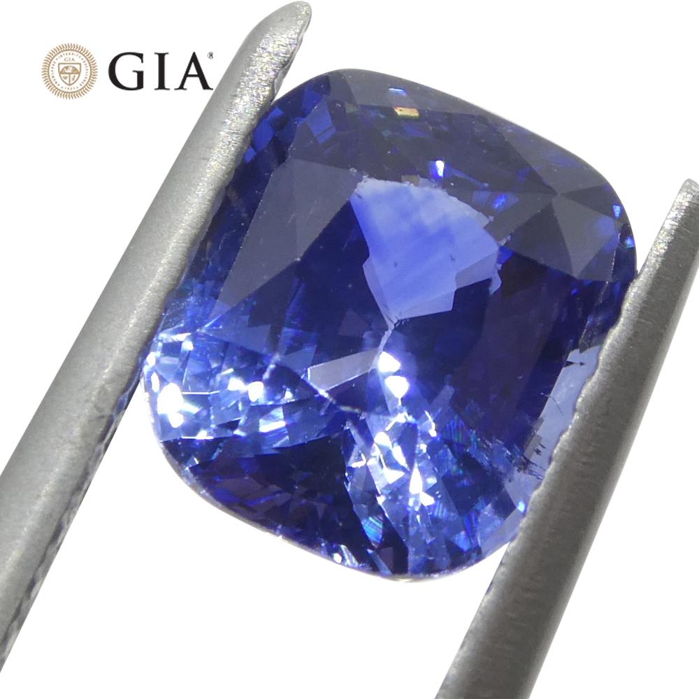 2.04ct Cushion Blue Sapphire GIA Certified Sri Lanka   In New Condition For Sale In Toronto, Ontario