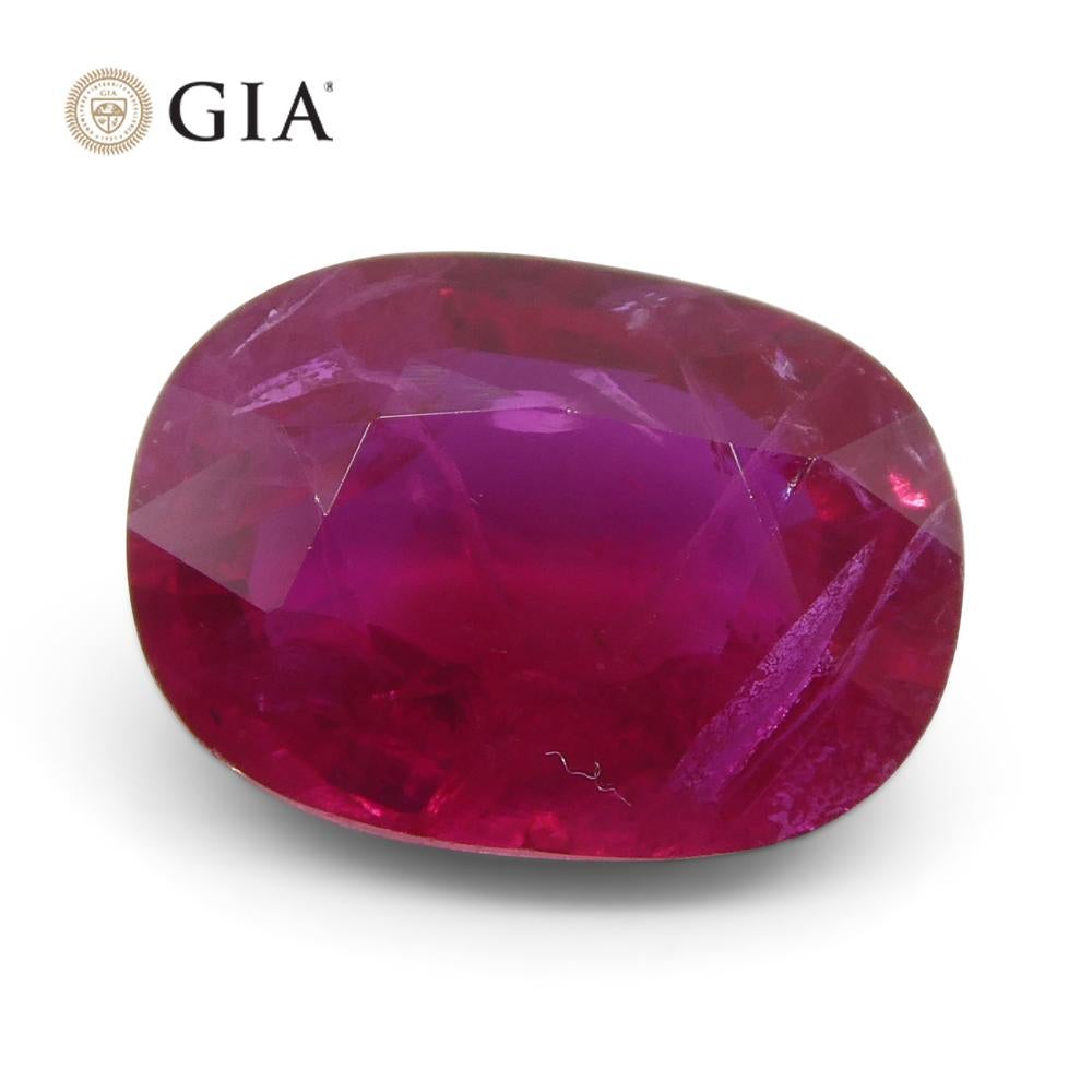 2.04ct Cushion Vivid Red Ruby GIA Certified Mozambique   For Sale 7