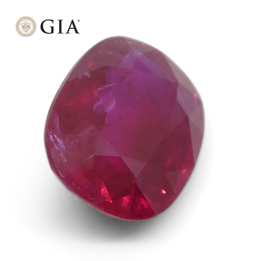 2.04ct Cushion Vivid Red Ruby GIA Certified Mozambique   For Sale 4