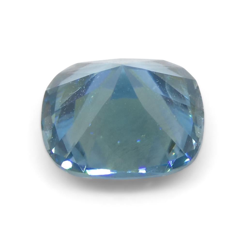 2.04 Karat natürlicher Erdgestein Mined Square Cushion Master Brillantschliff Blauer Zirkon von im Angebot 6