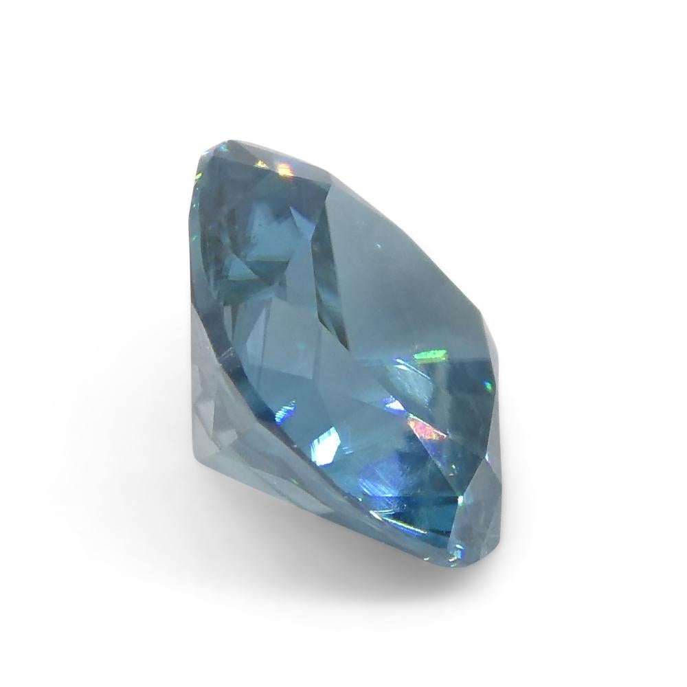 2.04 Karat natürlicher Erdgestein Mined Square Cushion Master Brillantschliff Blauer Zirkon von im Angebot 8