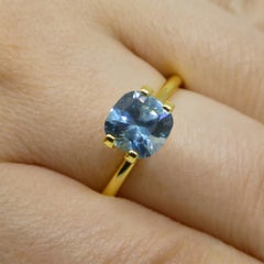 2.04ct Natural Earth Mined Square Cushion Master Brilliant Cut Blue Zircon from