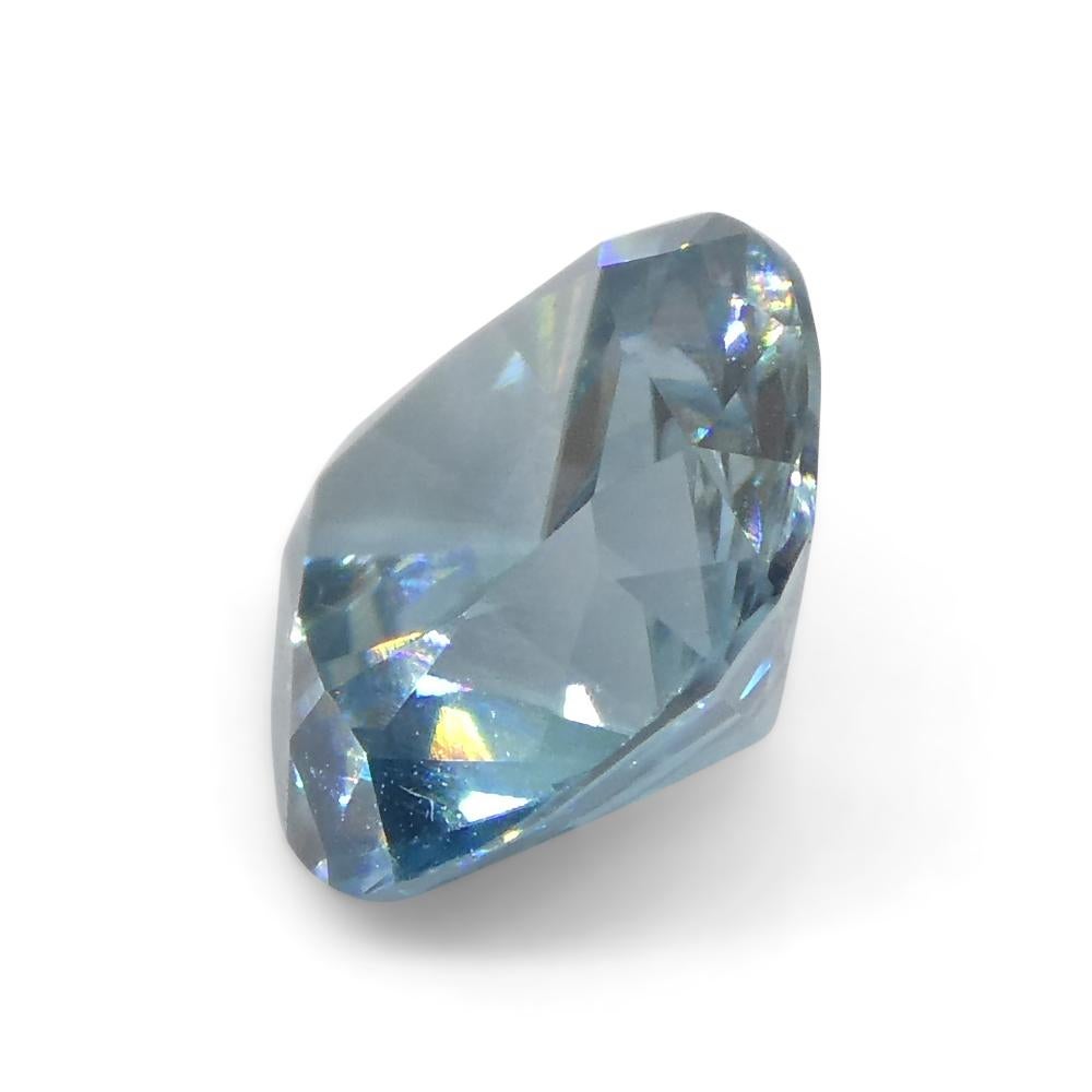 2.04 Karat natürlicher Erdgestein Mined Square Cushion Master Brillantschliff Blauer Zirkon von für Damen oder Herren im Angebot