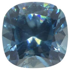 Zircon bleu taille coussin carrée de 2,04 carats du Cambodge