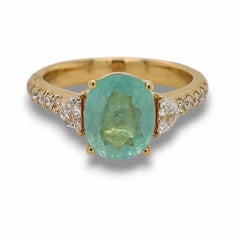 2.04ct Vivid Neon Blue-Green Paraiba Tourmaline Ring 18K Gold GIA Cert.