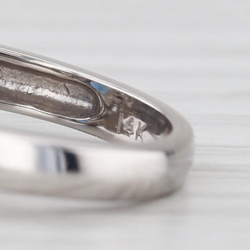 Anello di diamanti con zaffiro blu da 2,04 ctw in oro bianco 14k, misura 6,5, fidanzamento in vendita 3