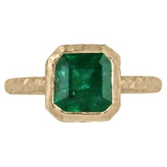 2.05 Carat Asscher Statement 18K White Gold Everyday Royalty Heirloom
