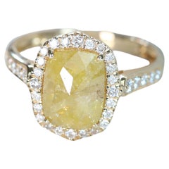 Cirari 2.05 Carat T.W. Yellow Diamond 18 Karat Two-Tone Gold Band Ring ...