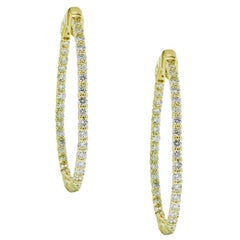 2.05 Carat Diamond Inside Out Hoop Earrings 2.05 Carat Diamond Inside Out Hoop Earrings