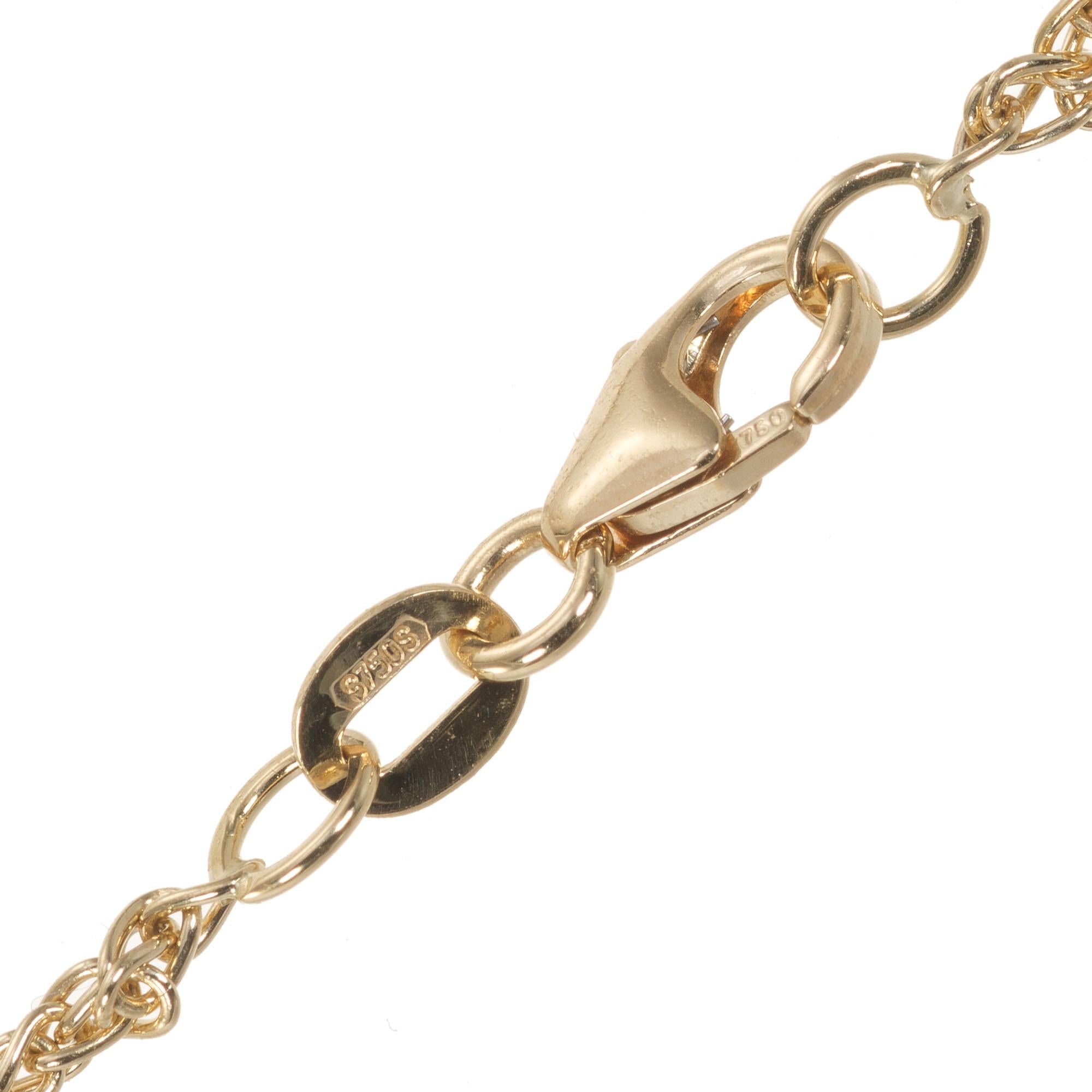 Women's 2.05 Carat Diamond Yellow Gold Heart Pendant Necklace For Sale