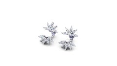 Pendientes de oro de 18 quilates con diamantes marquesa de 2,05 quilates