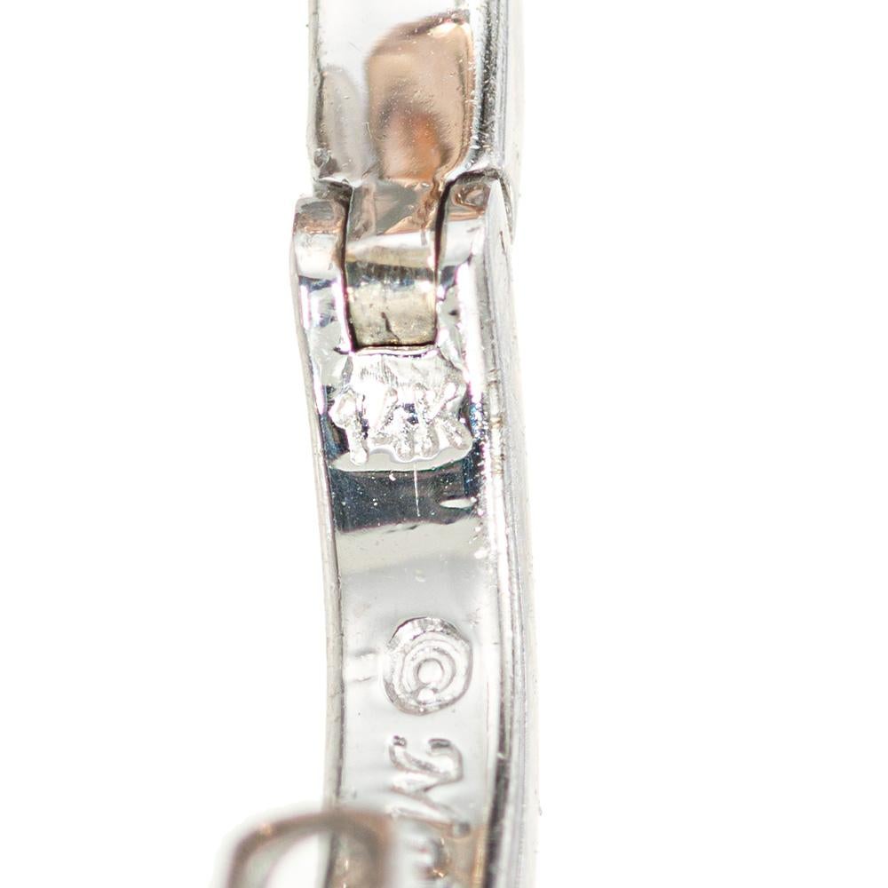 2.05 Carat Morganite Diamond 14k Rose and White Gold Dangle Earrings In Good Condition For Sale In Stamford, CT
