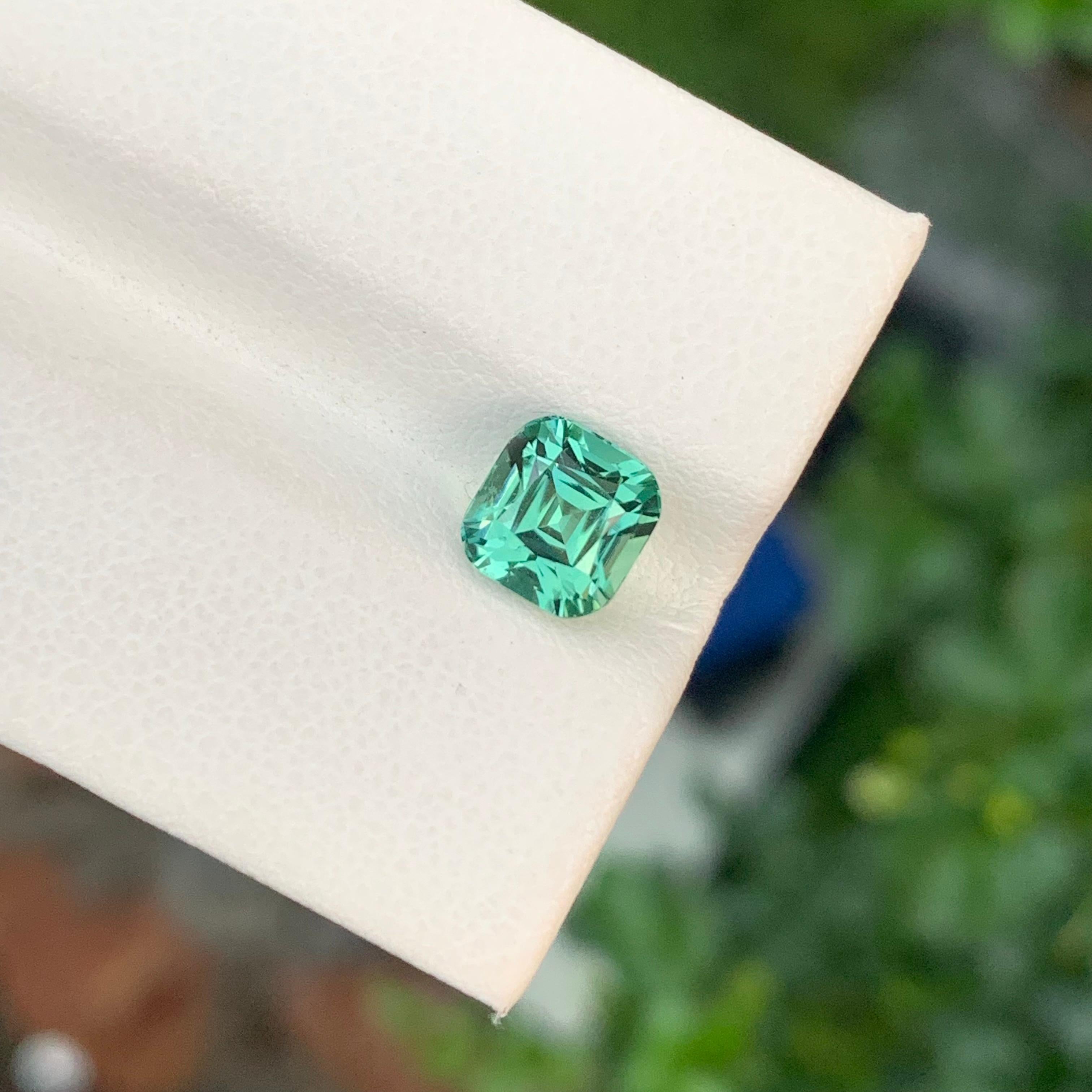 Cushion Cut 2.05 Carat Natural Loose Blue Green Tourmaline Cushion Shape Gem For Jewellery For Sale
