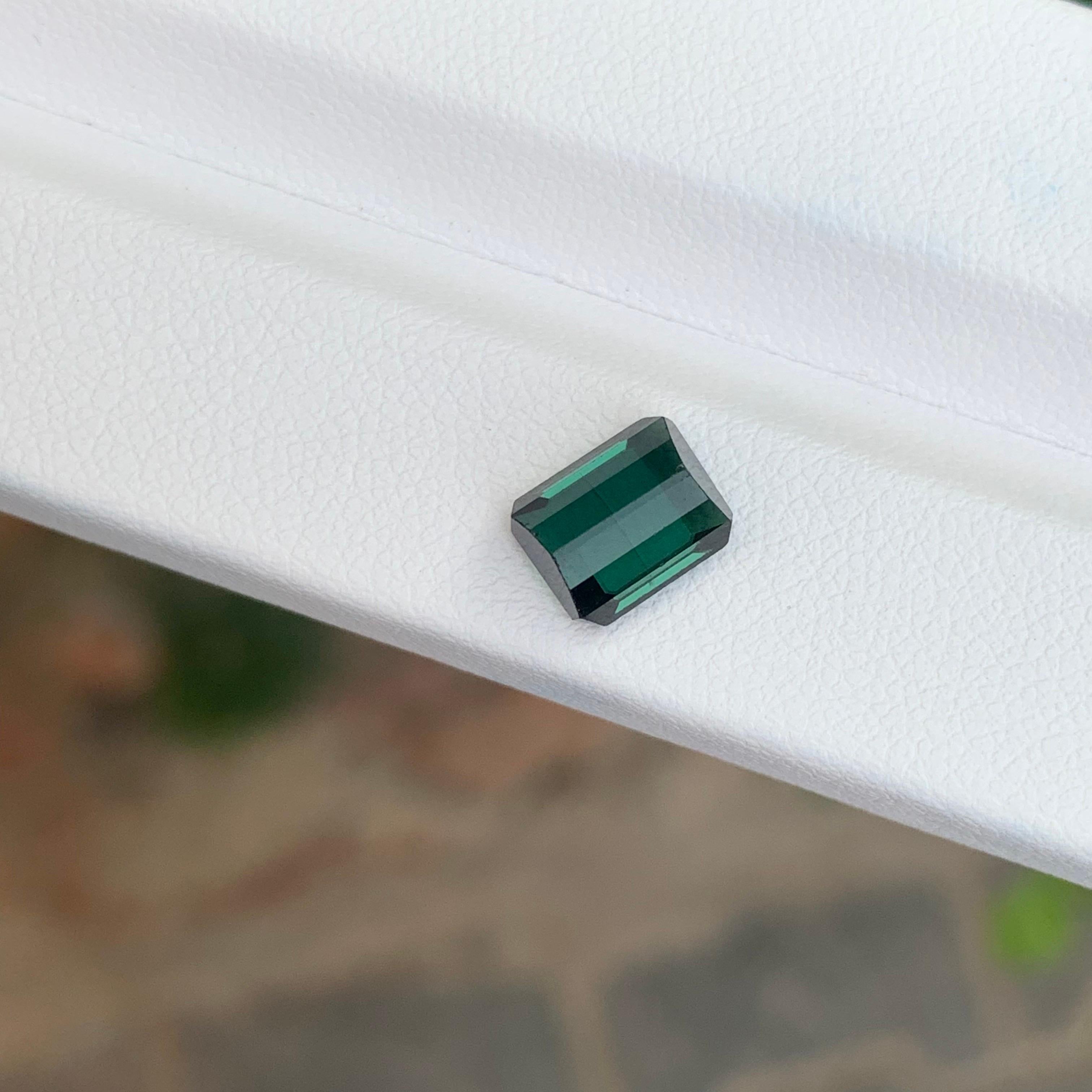 Emerald Cut 2.05 Carat Natural Loose Deep Green Tourmaline Emerald Shape Gemstone For Sale