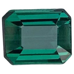 2.05 Carat Natural Loose Deep Green Tourmaline Emerald Shape Gemstone