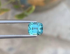 2.05 Carat Natural Loose Lagoon Blue Tourmaline Cushion Cut Afghan Gemstone