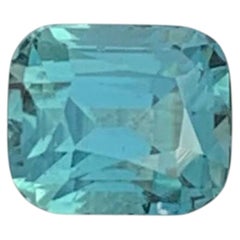 2.05 Carat Natural Loose Lagoon Blue Tourmaline Cushion Cut Afghan Gemstone