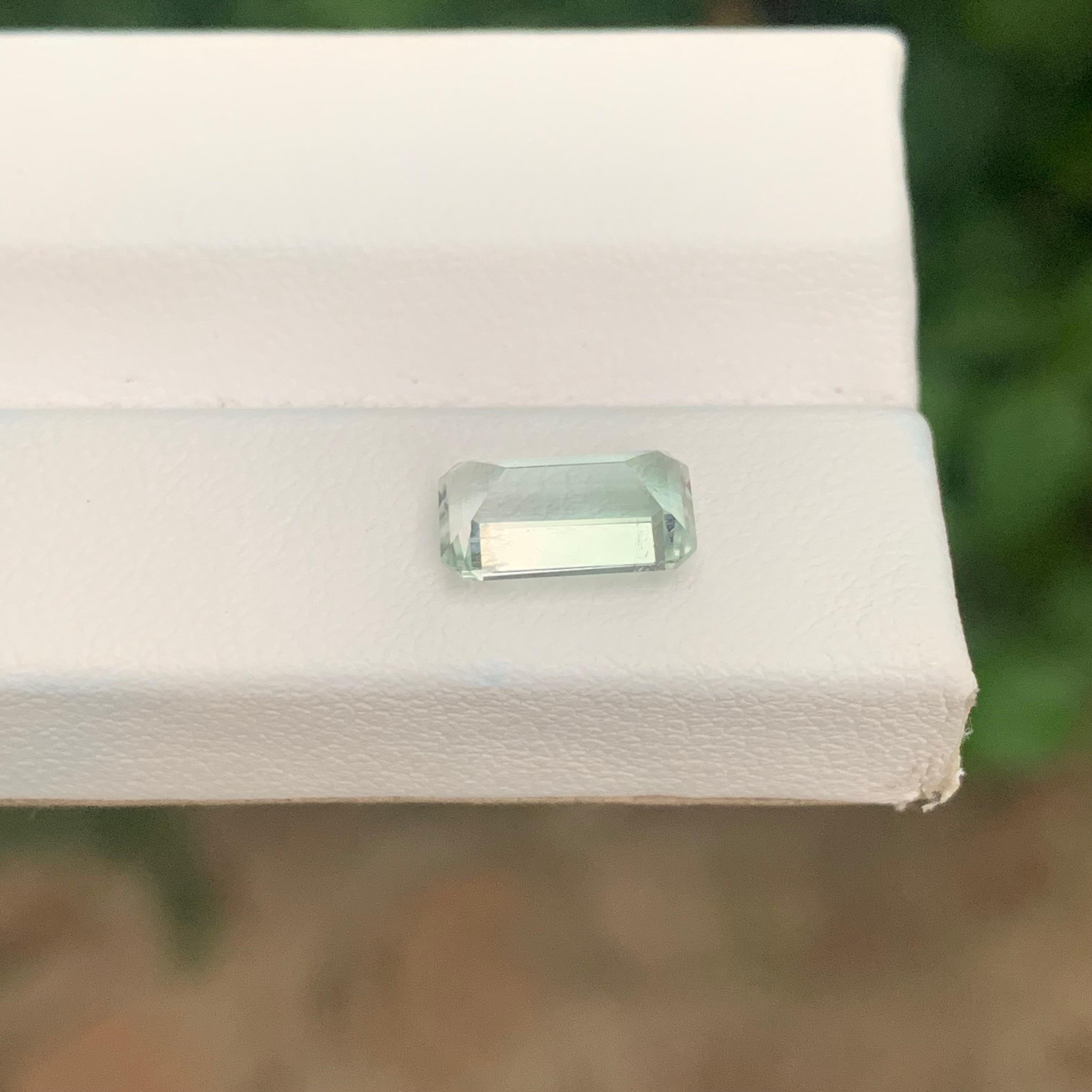 2.05 Carat Natural Loose Light Mint Tourmaline Emerald Shape Gemstone (pierre précieuse en forme d'émeraude) en vente 4
