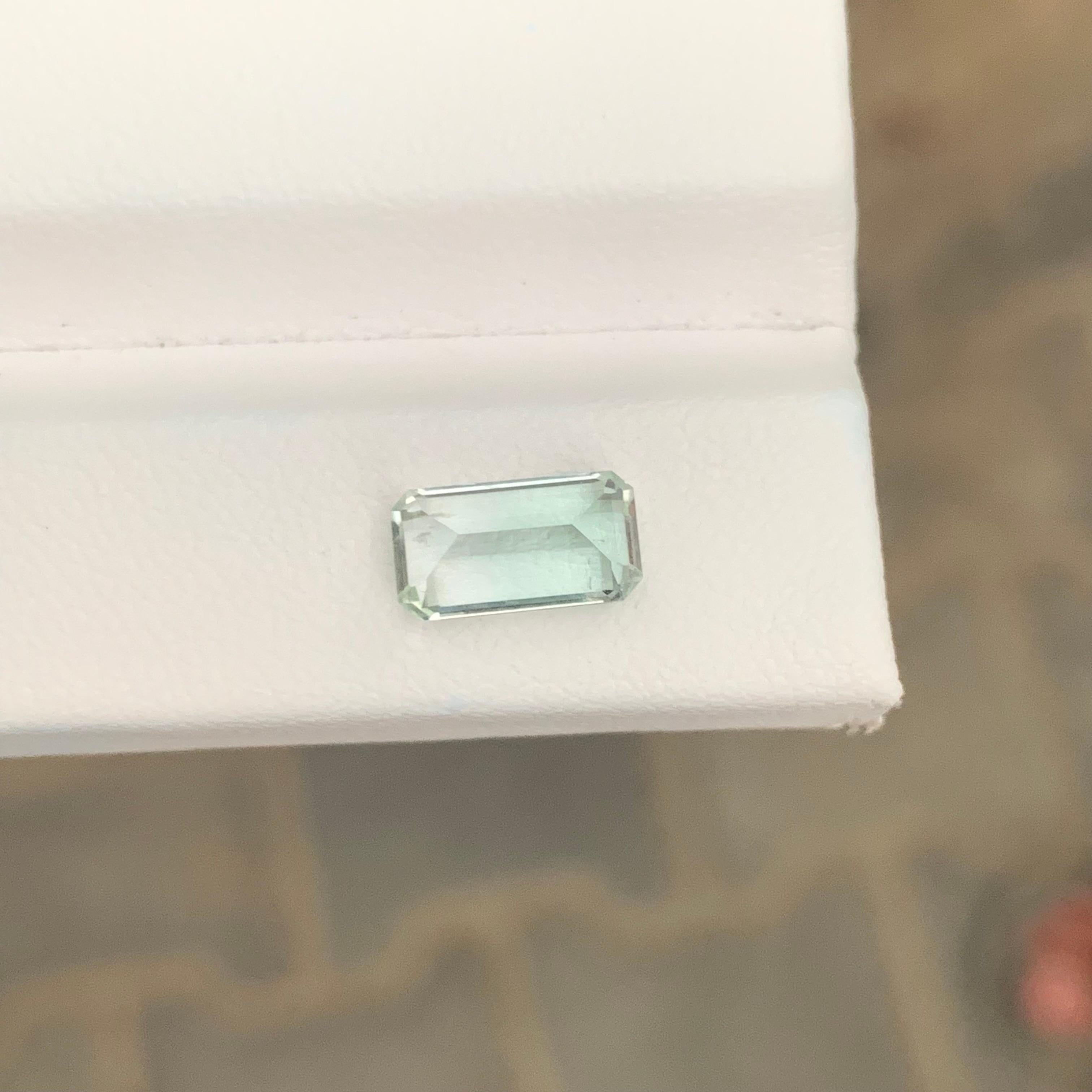 2.05 Carat Natural Loose Light Mint Tourmaline Emerald Shape Gemstone (pierre précieuse en forme d'émeraude) en vente 5