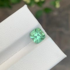 2.05 Carat Natural Loose Mint Green Tourmaline Cushion Shape Gemstone