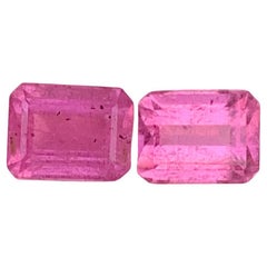 Piezas de turmalina rosa suelta natural de 2,05 quilates para pendientes