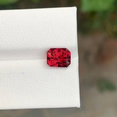 2.05 Carat Natural Loose Rhodolite Garnet Emerald Shape Gemstone