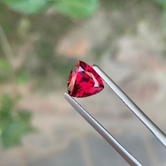 2.05 Carat Natural Loose Rhodolite Garnet Trillion Cut Gemstone