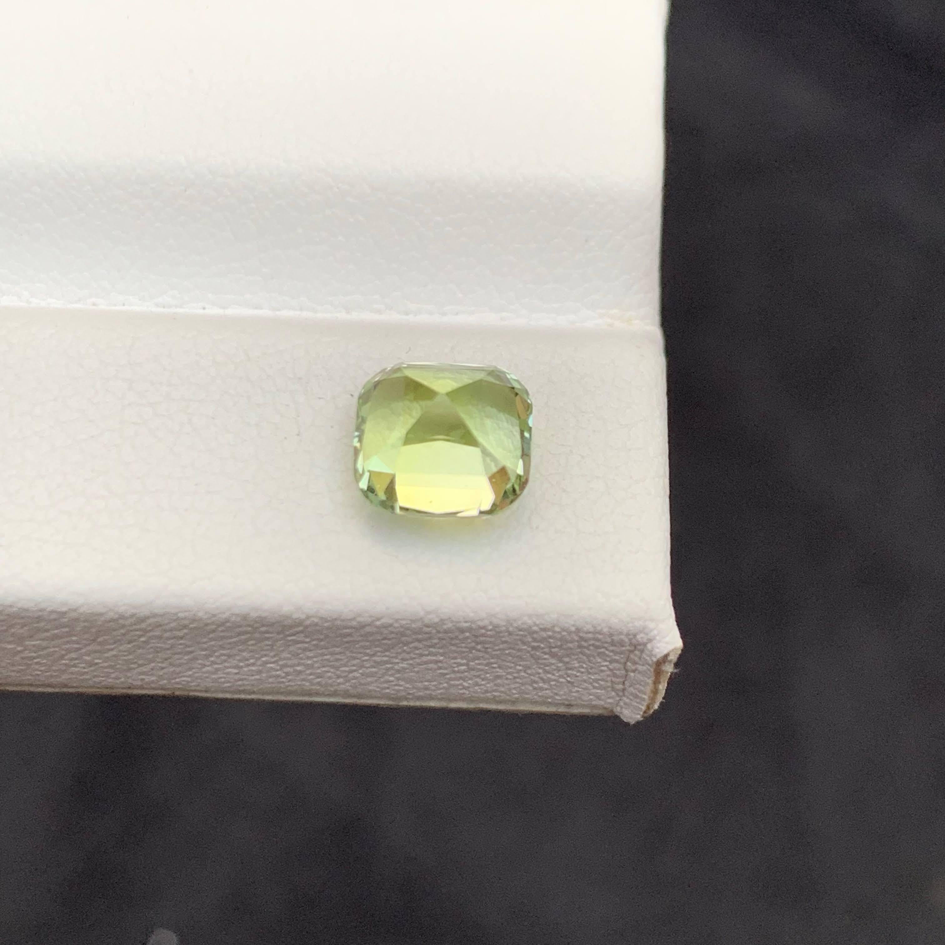 2.05 Carat Natural Loose Stunning Yellow Tourmaline Cushion Cut Afghan Gemstone In New Condition For Sale In Bangkok, TH